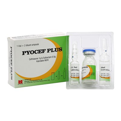 Keftriaksoninatrium ja tatsobaktaaminatrium injektionesteisiin